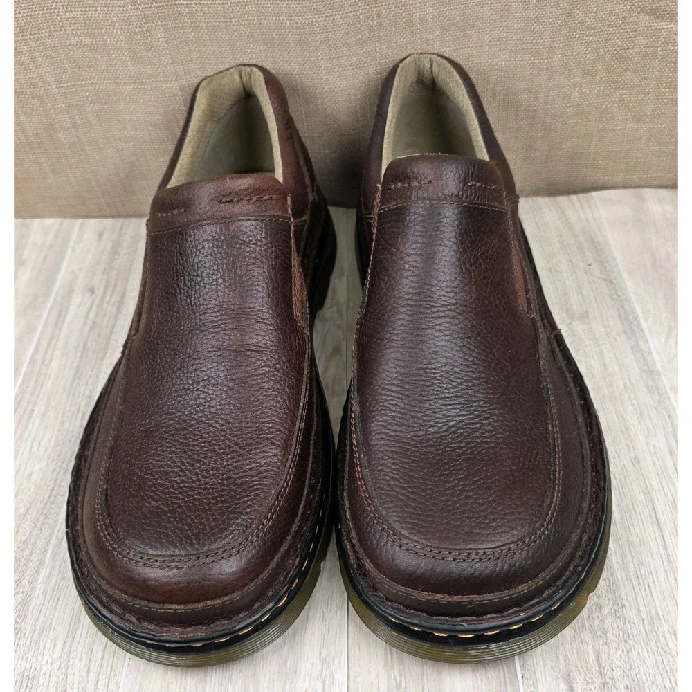 Dr Martens Mens Orson Loafers Size 12M Brown Leather Slip On Lug Sole Shoes NEW